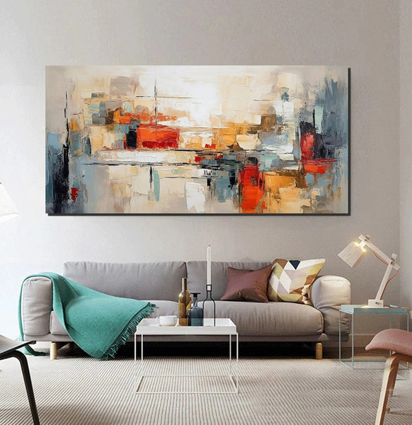 Original Abstract Art, Hand Painted Canvas Art, Modern Paintings for Living Room, Canvas Paintings for Bedroom, Heavy Texture Paintings-Silvia Home Craft