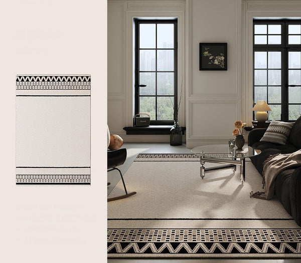 Large Geometric Contemporary Rugs, Mid Century Modern Rugs for Living Room, Abstract Contemporary Modern Rugs for Dining Room-Silvia Home Craft