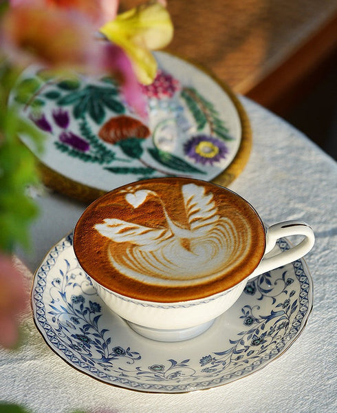 Classic British Tea Cups, Elegant Tea Cup With Saucer, Traditional Tea Cup Set, Porcelain Tea Cups, Floral Tea Cup Set, Ceramic Tea Cup with Saucer, Tea Cup Set, Vintage Tea Cup Set, Modern Ceramic Cups-Silvia Home Craft