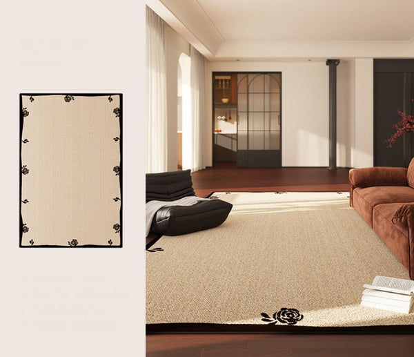 Contemporary Modern Rugs, Geometric Contemporary Rugs Next to Bed, Modern Rugs for Dining Room, Mid Century Area Rugs for Living Room-Silvia Home Craft