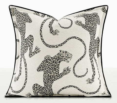 Decorative Cheetah Pattern Pillow Covers, Modern Pillows for Couch, Large Modern Sofa Pillow Cases, Abstract Decorative Throw Pillows for Living Room-Silvia Home Craft