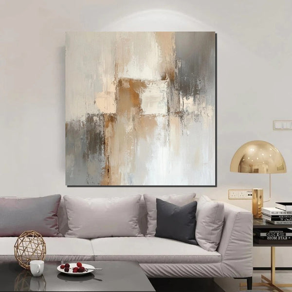 Modern Wall Art Painting, Canvas Painting for Living Room, Contemporary Abstract Artwork, Abstract Painting Ideas for Interior Design-Silvia Home Craft