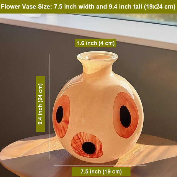 Unique Modern Vases for Flowers, Flower Vases on Table, Glass Bud Vases, Handmade Vintage Glass Flower Vases-Silvia Home Craft