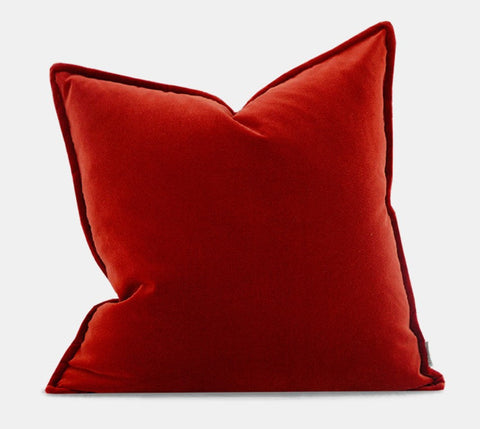 Decorative Pillow Covers, Large Modern Sofa Cushion, Modern Pillows for Couch, Red Decorative Throw Pillows for Living Room-Silvia Home Craft