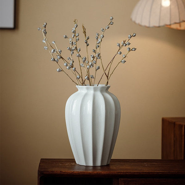 Large Flower Vases on Table, Centerpiece Ceramic Bud Vases, Porcelain Flower Vases, Handmade Water Holding Flower Vase-Silvia Home Craft