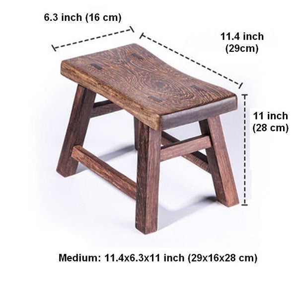 Wenge Wood Stool, Children's Wooden Stool, Shoe-changing Stool, Solid Wood low Stool, Sofa Stool, Dining Table Stool-Silvia Home Craft