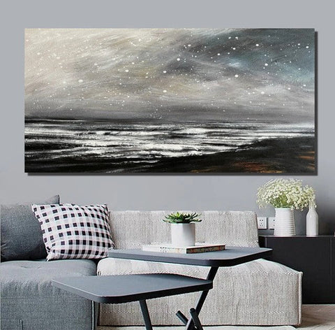 Modern Contemporary Abstract Artwork, Extra Large Wall Art Painting, Acrylic Painting for Living Room, Heavy Texture Paintings-Silvia Home Craft