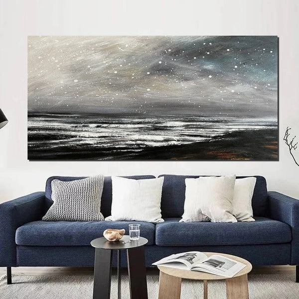 Modern Contemporary Abstract Artwork, Extra Large Wall Art Painting, Acrylic Painting for Living Room, Heavy Texture Paintings-Silvia Home Craft