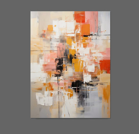Extra Large Acrylic Painting, Simple Modern Art, Living Room Wall Art Painting, Modern Contemporary Abstract Artwork, Palette Knife Paintings-Silvia Home Craft