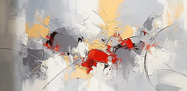 Hand Painted Canvas Art, Modern Paintings for Bedroom, Modern Living Room Art Ideas, Buy Art Online, Simple Abstract Art, Original Acrylic Paintings-Silvia Home Craft