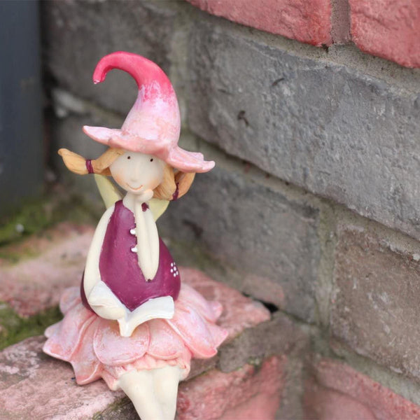 Lovely Flower Fairy Statue for Garden, Beautiful Cute Garden Courtyard Ornaments, Creative Villa Outdoor Decor Gardening Ideas, Unique Modern Garden Sculptures-Silvia Home Craft
