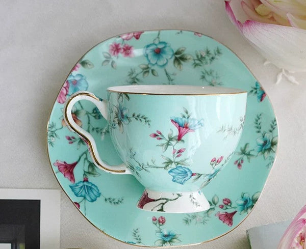 Elegant Coffee Cup, Porcelain Coffee Cups, Coffee Cup in Gift Box, Porcelain Tea cups, Vintage Tea Cup Set, British Tea Cup with Saucer, Afternoon Tea Cup with Saucer Set-Silvia Home Craft