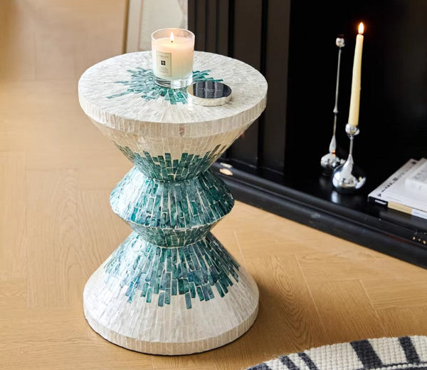 Modern Side Table, Shell Small Sofa Side Table, Contemporary Bedside Table, Bedside Small Side Table, Small End Table, Portable Casual Side Table, Creative Coffee Table, Contemporary Side Table