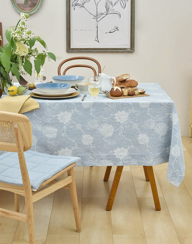 Country Farmhouse Tablecloth, Square Tablecloth for Round Table, Rustic Table Covers for Kitchen, Large Rectangle Tablecloth for Dining Room Table-Silvia Home Craft