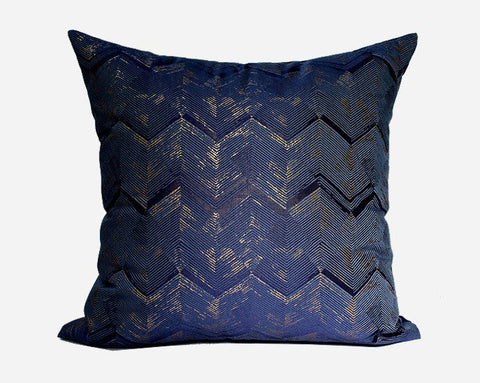 Large Square Pillows, Blue Decorative Modern Throw Pillow for Couch, Modern Sofa Pillows, Simple Modern Throw Pillows for Couch-Silvia Home Craft