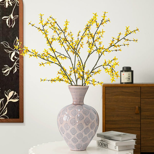 Porcelain Flower Vases, Flower Vases on Table, Contemporary Vases for Modern Home Decor, Ceramic Bouquet Vases, Dining Table Centerpiece-Silvia Home Craft