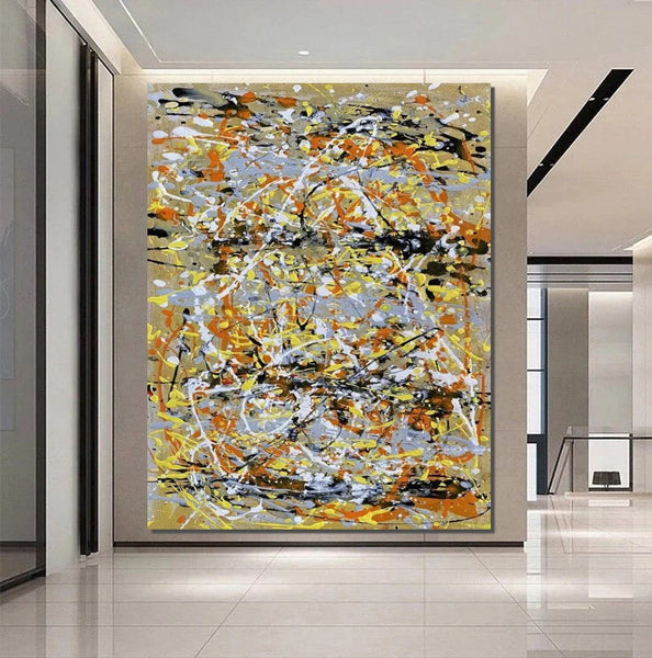 Hand Painted Canvas Art, Modern Paintings for Dining Room, Bedroom Wall Art Ideas, Simple Modern Art, Contemporary Modern Wall Art Paintings-Silvia Home Craft