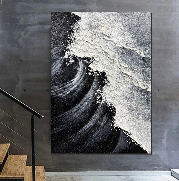 Heavy Texture Acrylic Paintings, Canvas Painting Ideas for Bedroom, Large Abstract Canvas Paintings, Hand Painted Wall Painting-Silvia Home Craft