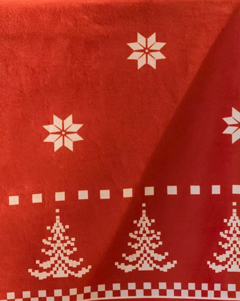 Extra Large Modern Rectangular Tablecloth for Dining Room Table, Christmas Edelweiss Table Covers, Square Tablecloth for Kitchen, Large Tablecloth for Round Table-Silvia Home Craft