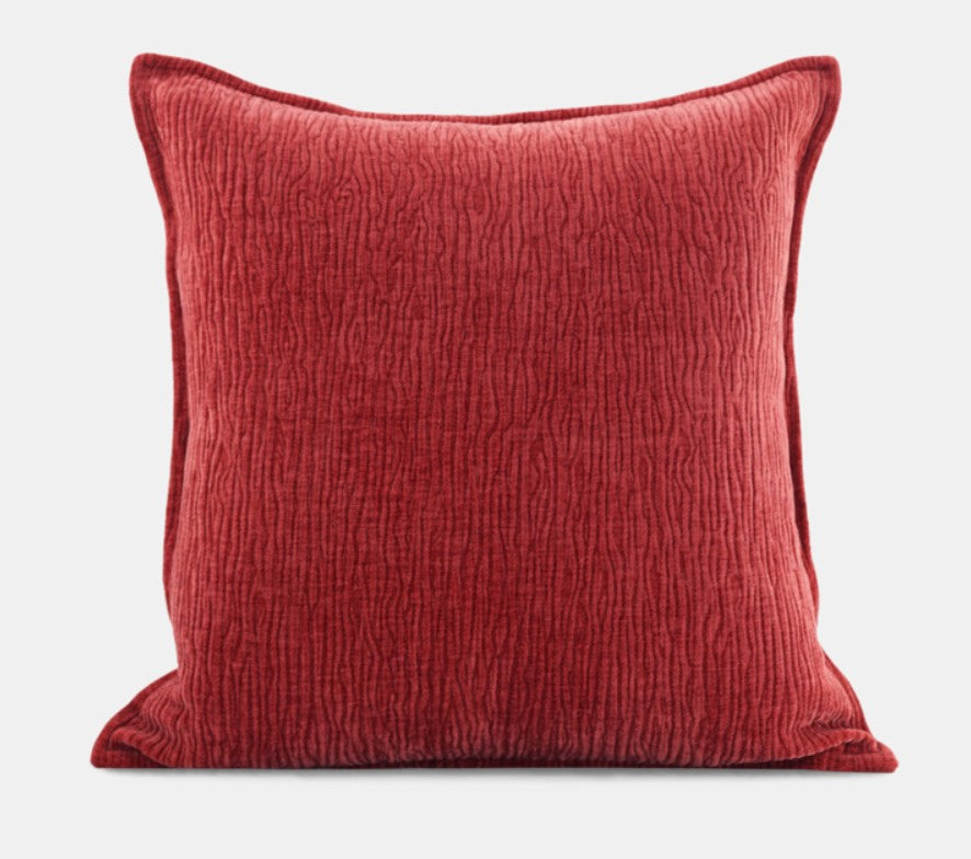 Modern Sofa Pillow Covers, Large Decorative Throw Pillows for Couch, Red Contemporary Throw Pillow for Living Room-Silvia Home Craft