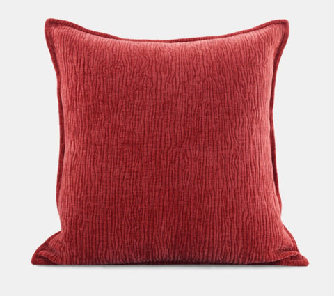 Modern Sofa Pillow Covers, Large Decorative Throw Pillows for Couch, Red Contemporary Throw Pillow for Living Room-Silvia Home Craft