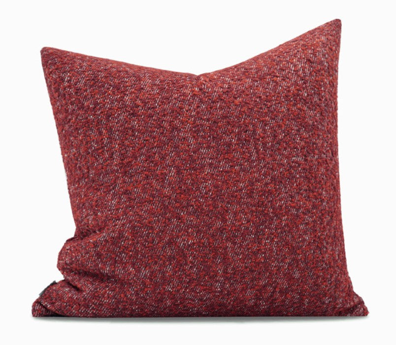 Large Abstract Throw Pillows for Couch, Contemporary Throw Pillow for Living Room, Red Modern Square Pillows, Modern Sofa Throw Pillows-Silvia Home Craft