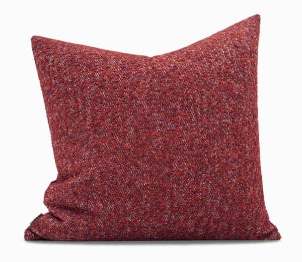 Large Abstract Throw Pillows for Couch, Contemporary Throw Pillow for Living Room, Red Modern Square Pillows, Modern Sofa Throw Pillows-Silvia Home Craft