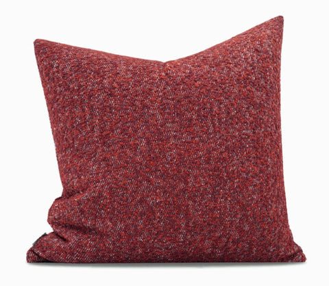 Large Abstract Throw Pillows for Couch, Contemporary Throw Pillow for Living Room, Red Modern Square Pillows, Modern Sofa Throw Pillows-Silvia Home Craft