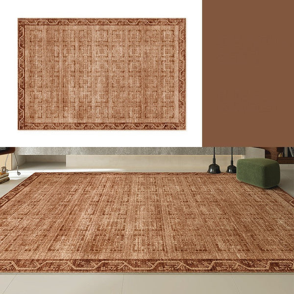 Large Abstract Rugs for Living Room, Mid Century Geometric Contemporary Modern Rugs Next to Bed, Large Modern Area Rugs-Silvia Home Craft