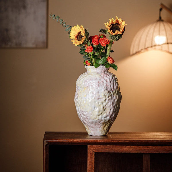 Modern Bouquet Flower Vases, Handmade Water Holding Flower Vases, Centerpiece on Dining Table, Large Flower Vase on Table, Pottery Flower Vases-Silvia Home Craft