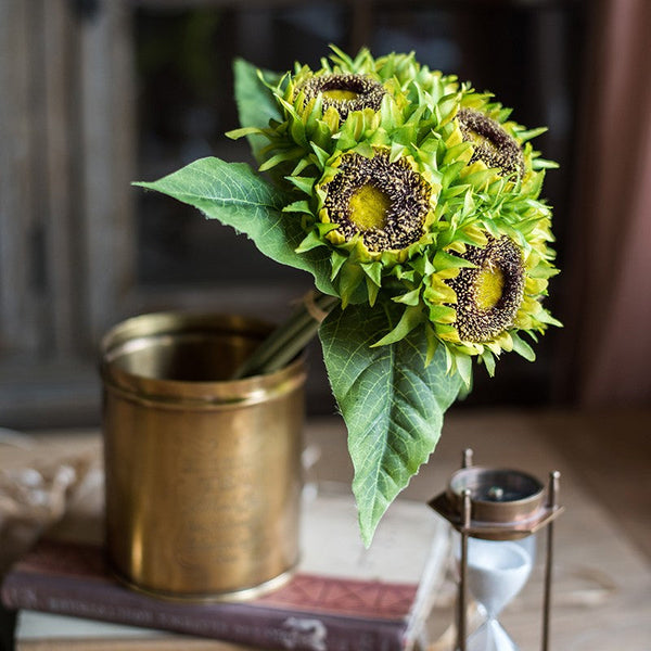 Unique Flower Arrangement for Home Decoration, A Bunch of Sunflowers, Bedroom Flower Arrangement Ideas, Beautiful Artificial Flowers for Living Room-Silvia Home Craft