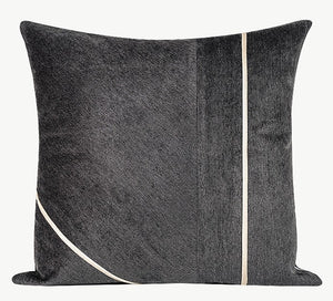 Contemporary Throw Pillow for Living Room, Modern Square Pillows, Abstract Black Throw Pillows for Couch, Simple Modern Sofa Throw Pillows-Silvia Home Craft