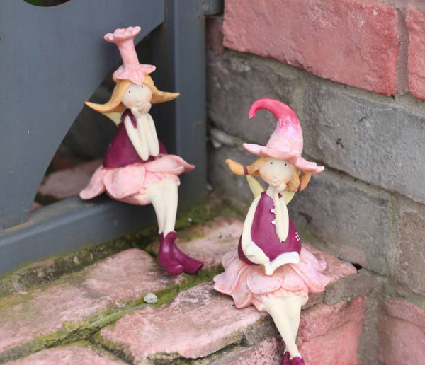 Lovely Flower Fairy Statue for Garden, Beautiful Cute Garden Courtyard Ornaments, Creative Villa Outdoor Decor Gardening Ideas, Unique Modern Garden Sculptures-Silvia Home Craft