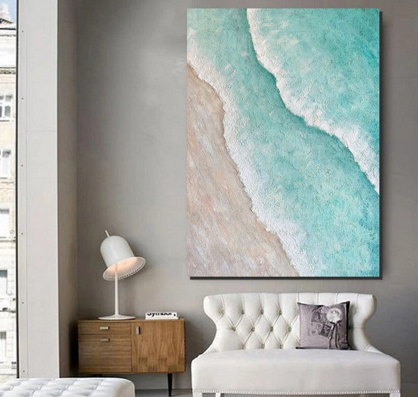 Large Painting on Canvas, Living Room Wall Art Paintings, Buy Paintings Online, Simple Acrylic Painting Ideas, Acrylic Abstract Painting Behind Couch-Silvia Home Craft