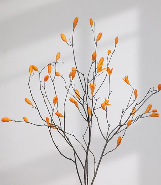 Dried Magnolia Branch, Magnolia Long Twigs, Natural Decorations, Flower Arrangement, Handmade Artificial Flower, Natural Dried Branches-Silvia Home Craft