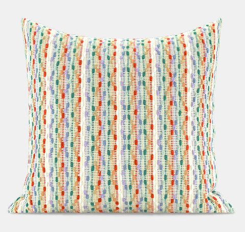 Multicolor Square Modern Throw Pillows for Couch, Colorful Contemporary Modern Sofa Pillows, Simple Decorative Throw Pillows, Large Throw Pillow for Interior Design-Silvia Home Craft