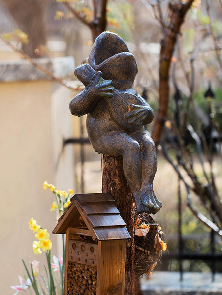 Garden Animal Statues, Unique Modern Garden Sculptures, Frog Flowerpot for Garden Decoration, Beautiful Cute Frog Statues, Creative Villa Outdoor Gardening Ideas-Silvia Home Craft