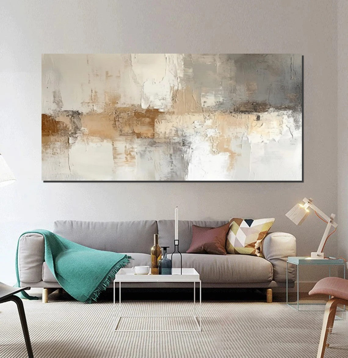Large Modern Acrylic Painting, Hand Painted Wall Art Painting, Contemporary Canvas Artwork, Abstract Wall Art Paintings, Modern Art for Dining Room-Silvia Home Craft
