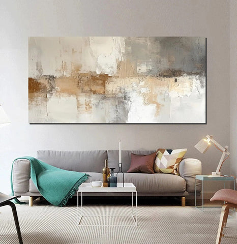 Large Modern Acrylic Painting, Hand Painted Wall Art Painting, Contemporary Canvas Artwork, Abstract Wall Art Paintings, Modern Art for Dining Room-Silvia Home Craft