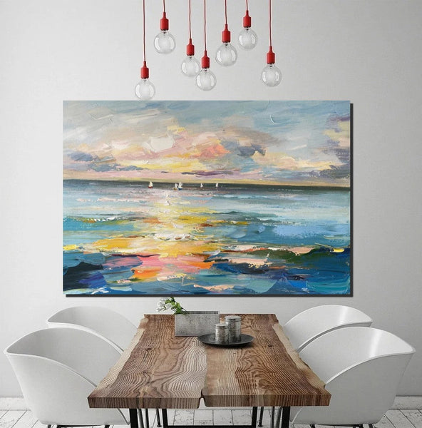 Abstract Canvas Painting, Extra Large Abstract Artwork, Modern Paintings for Dining Room, Hand Painted Canvas Art, Oversized Large Wall Art-Silvia Home Craft