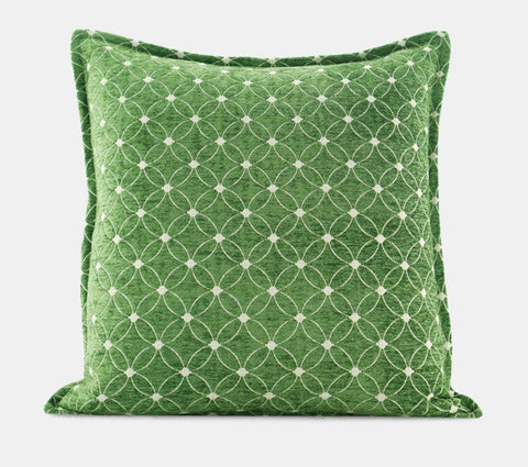 Large Green Pillows for Interior Design, Contemporary Modern Sofa Pillows, Luxury Square Modern Throw Pillows for Couch, Decorative Throw Pillows for Bedroom-Silvia Home Craft