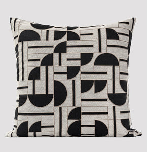 Geomeric Contemporary Pillows, Abstract Decorative Throw Pillows, Square Modern Throw Pillows for Couch, Large Simple Throw Pillow for Interior Design-Silvia Home Craft