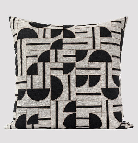 Geomeric Contemporary Pillows, Abstract Decorative Throw Pillows, Square Modern Throw Pillows for Couch, Large Simple Throw Pillow for Interior Design-Silvia Home Craft
