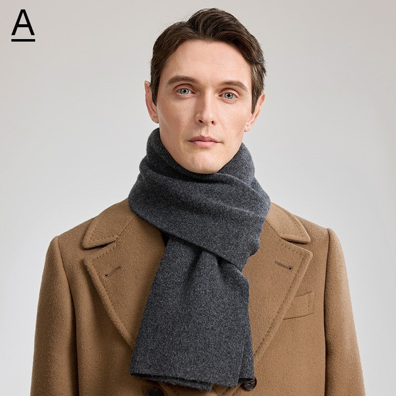 Formal Men Scarf Styles, Casual Scarf Men, Modern Fashion Scarf, Thick Wool Scarf, Men's Winter Scarf, Men's Wool Scarf Winter, Business Wool Scarf for Gentleman-Silvia Home Craft