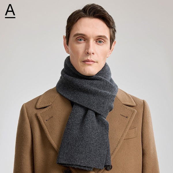 Formal Men Scarf Styles, Casual Scarf Men, Modern Fashion Scarf, Thick Wool Scarf, Men's Winter Scarf, Men's Wool Scarf Winter, Business Wool Scarf for Gentleman-Silvia Home Craft