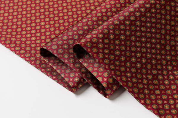 Red Mens Spring Autumn Scarf, Lightweight Silk Scarf Men, Formal Wear Silk Scarf, Silk Ascot For Men, Silk Neckerchief For Business, Mens Dress Silk Scarf, Long Silk Scarf for Men, High Quality Silk Necktie-Silvia Home Craft