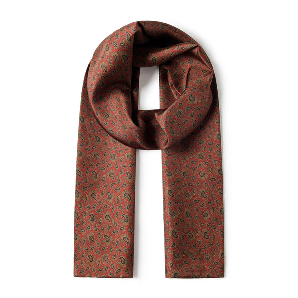 Soft Men Silk Scarf, Mens Silk Neckwear Long, Plain Silk Scarf Men, Silk Scarf For Work, Mens Spring Autumn Scarf, Formal Wear Silk Scarf, Silk Ascot For Men, Lightweight Silk Scarf Men-Silvia Home Craft