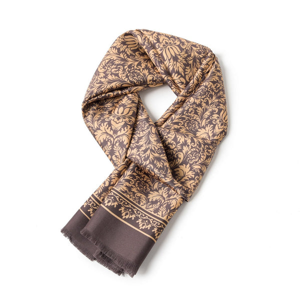 Formal Wear Silk Scarf, Silk Ascot For Men, Silk Scarf For Suit, British Style Long Scarf, Business Silk Scarf Men, Luxury Silk Neck Scarf, Mens Spring Autumn Scarf, Lightweight Silk Scarf Men-Silvia Home Craft