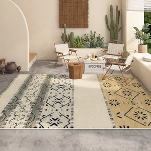 Thick Contemporary Area Rugs Next to Bed, Modern Runner Rugs for Hallway, Abstract Area Rugs for Living Room, Modern Rugs for Dining Room-Silvia Home Craft