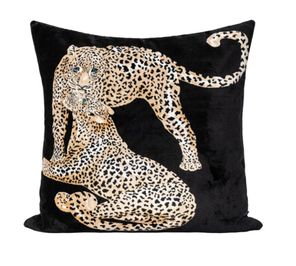 Abstract Contemporary Pillow for Couch, Leopard Decorative Sofa Pillows, Large Modern Sofa Throw Pillows for Bedroom-Silvia Home Craft